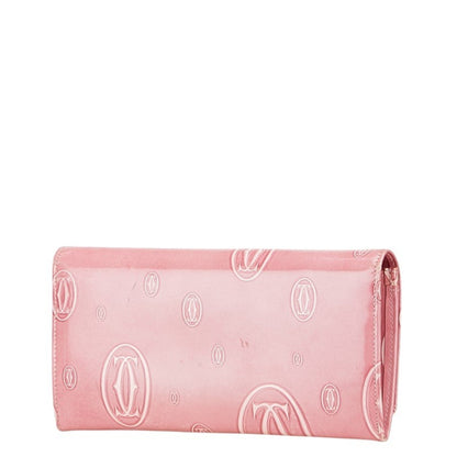 Cartier Happy Birthday Long Wallet Pink Enamel