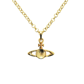 Like New Vivienne Westwood Orb Rhinestone/Metal Gold Necklace 1960