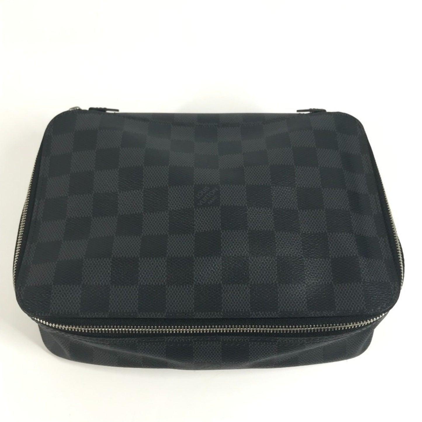 Louis Vuitton N40182 Damier Graphite Cube Langemont Mm Travel Case/Pouch In Canvas