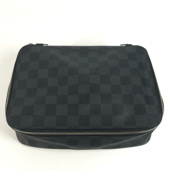 Louis Vuitton N40182 Damier Graphite Cube Langemont Mm Travel Case/Pouch In Canvas
