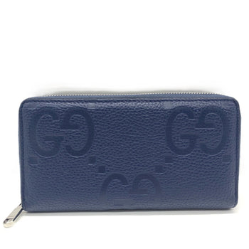 Gucci Long Wallet Jumbo Gg Round Leather Navy 825958 Gucci