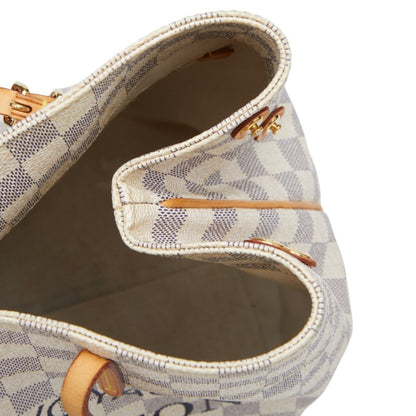 Louis Vuitton Damier Azur Cabas Mm Handbag Tote Bag N41375 White Leather