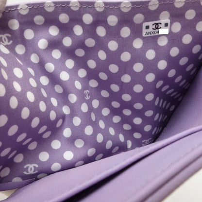 Chanel Chanel Bi-Fold Wallet Ap3808 Small Flap Cc Pearl Coco Mark Lambskin Light Purple 180546