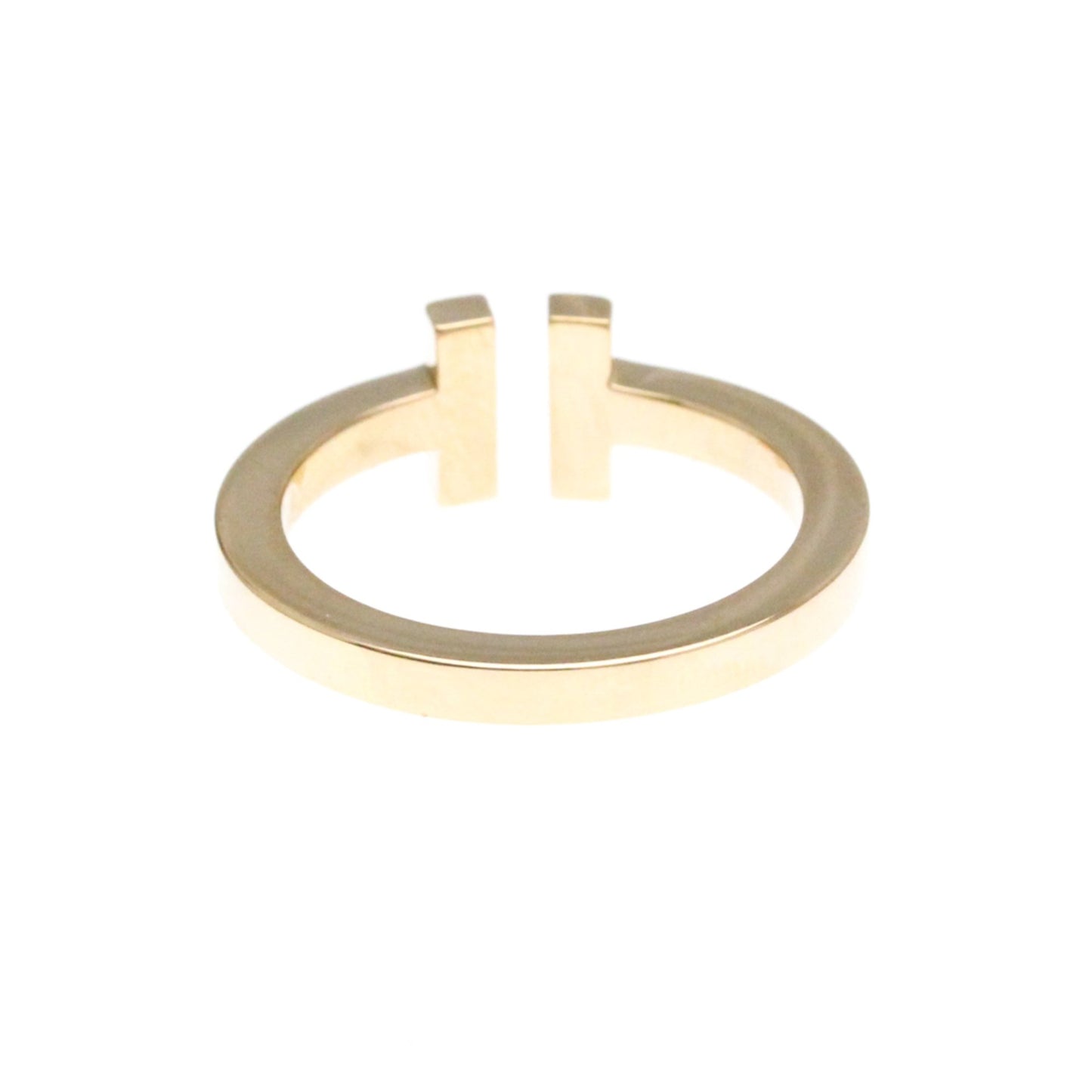 Tiffany T Square Ring Pink Gold (18K) Fashion No Stone Band Ring Pink Gold