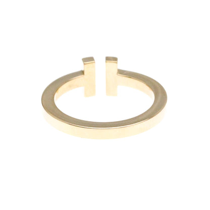 Tiffany T Square Ring Pink Gold (18K) Fashion No Stone Band Ring Pink Gold