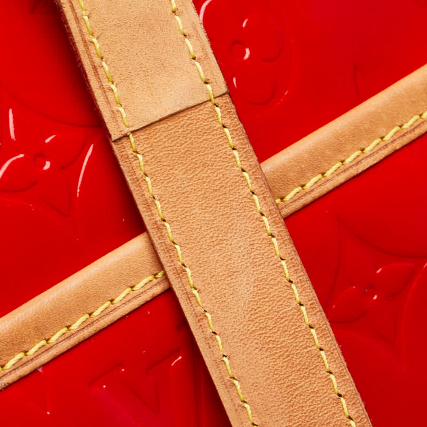 Louis Vuitton Monogram Vernis Sutton Tote/Shoulder Bag M91080 Rouge Red Patent Leather