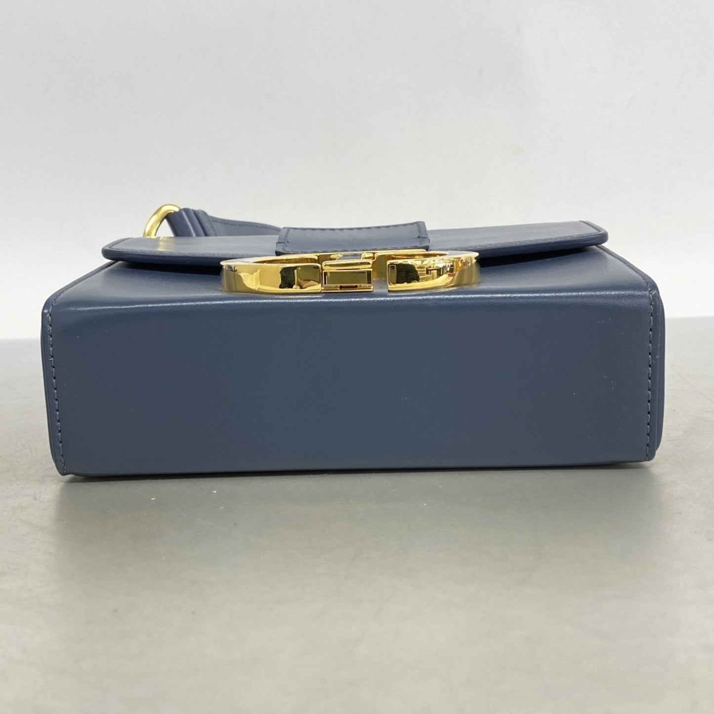 Christian Dior Montaigne Leather Shoulder Bag In Smoky Blue