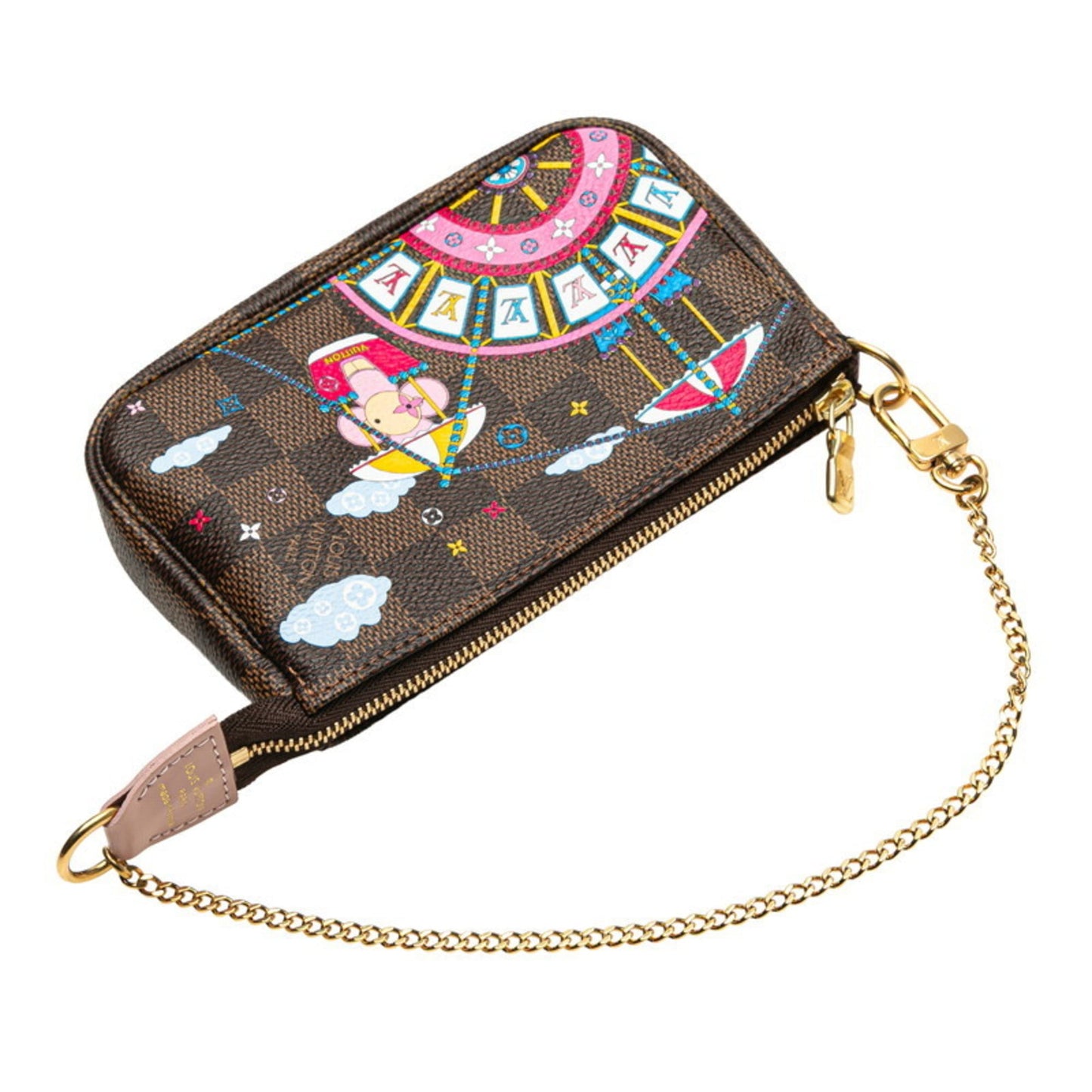 Louis Vuitton Damier Vivienne Mini Pochette Accessoires N60402 Brown Multicolor Leather