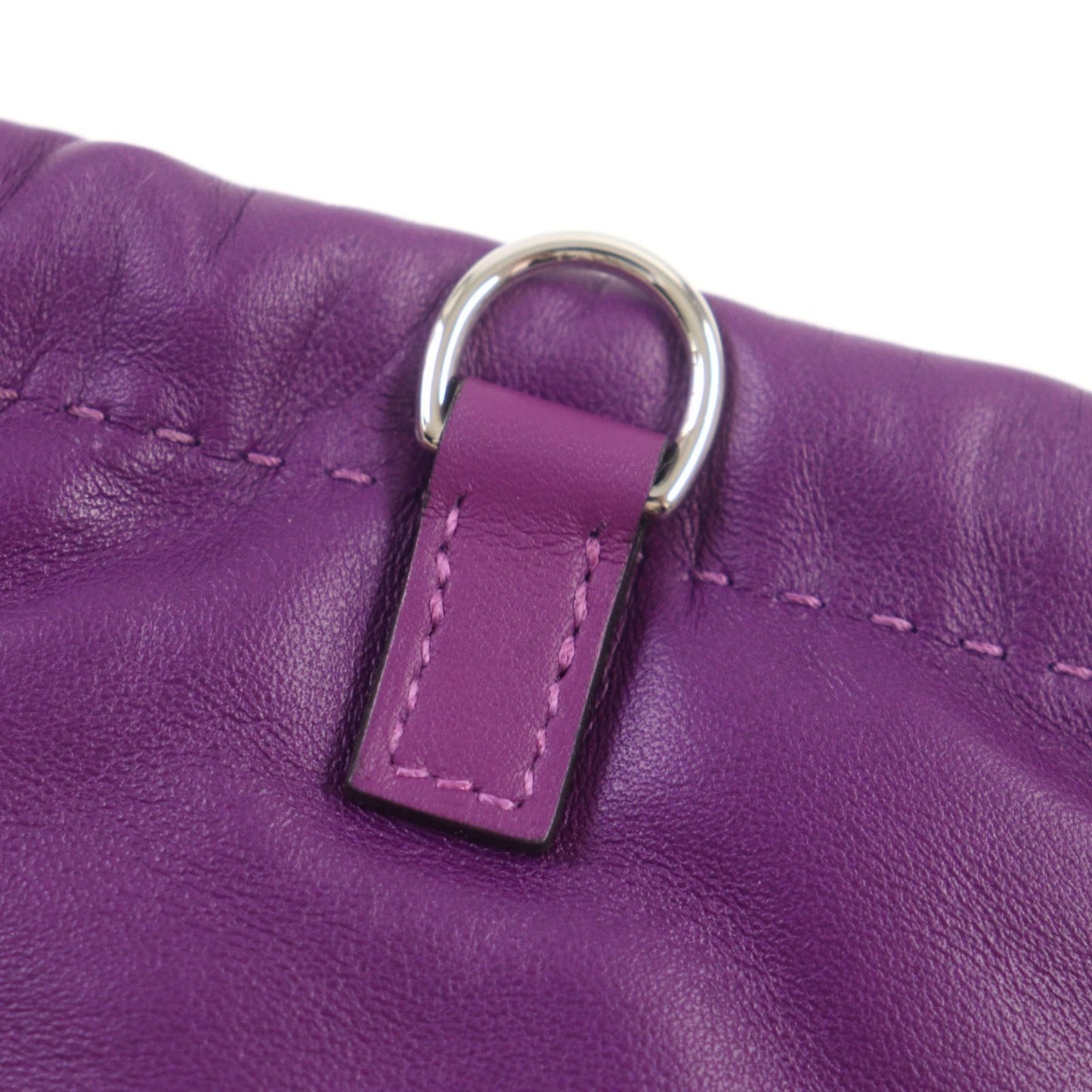 Hermes Pillow Anjou Milo Vous Swift Serie Button Drawstring Leather Phone Case Pouch