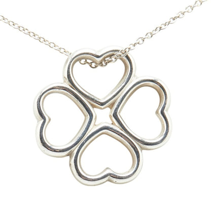 Tiffany & Co. Four-Leaf Clover Motif Necklace In 925 Silver