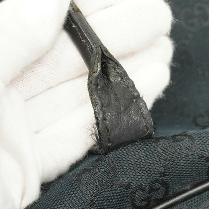 Gucci Gg Canvas Tote Bag 169944 Black Champagne