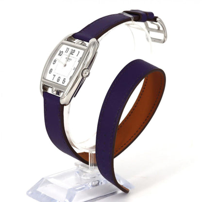 Herms Cape Cod Tonneau Double Tour Ct1.710 Stainless Steel Quartz Watch