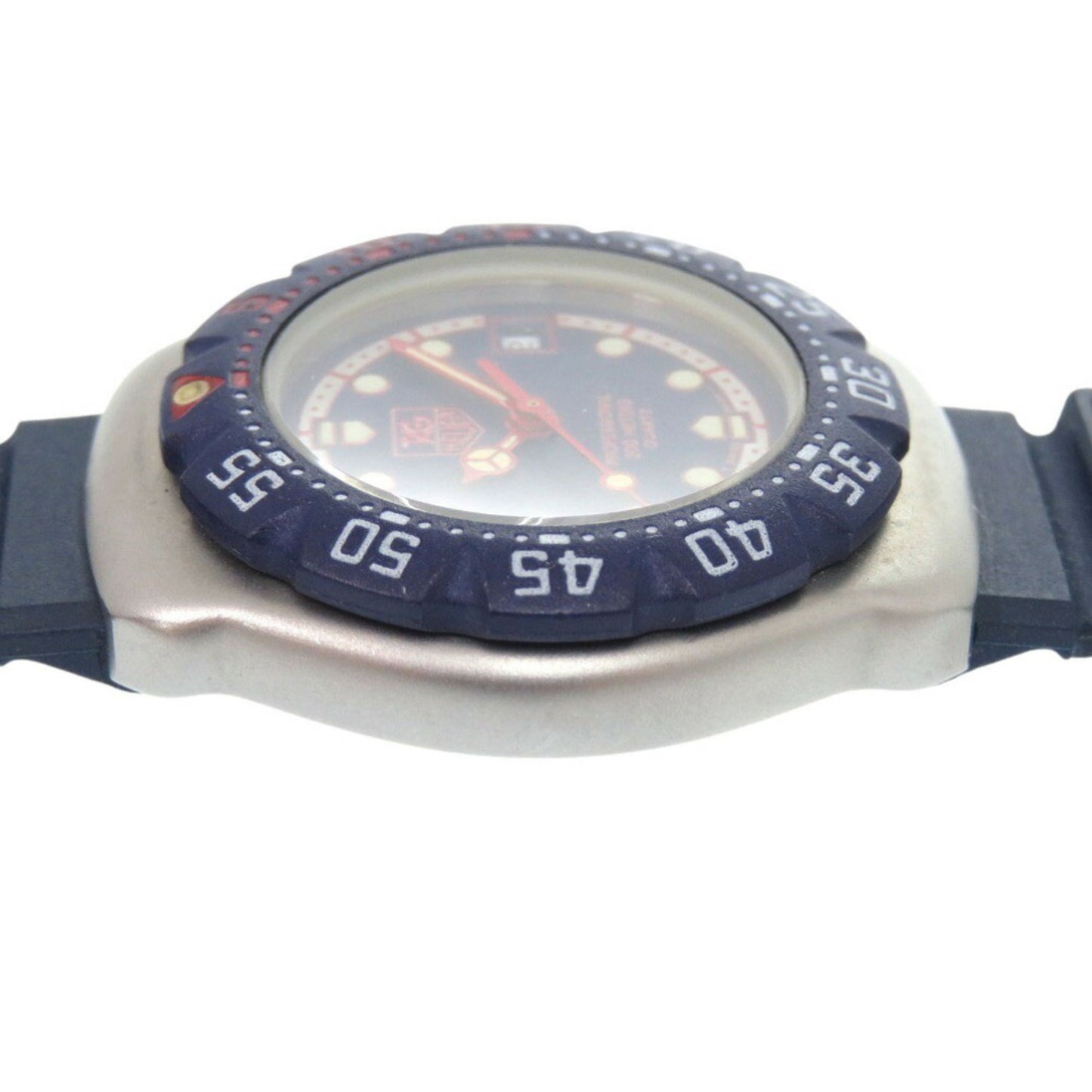 Tag Heuer Formula 1 370.508 Stainless Steel Rubber Navy Quartz Wristwatch 1911 Heuer