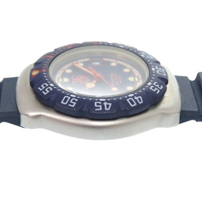 Tag Heuer Formula 1 370.508 Stainless Steel Rubber Navy Quartz Wristwatch 1911 Heuer