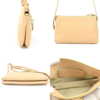 Chlo Chloe Faye Shoulder Bag In Pink Beige And Gold Leather