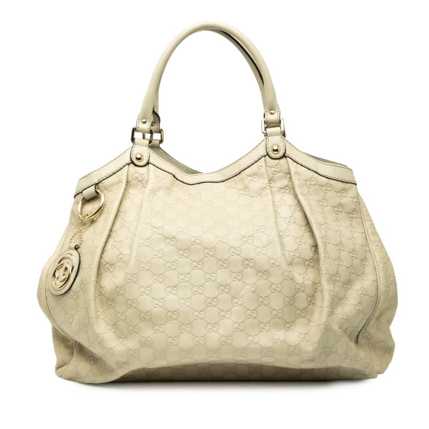 Gucci Guccissima Sukey Handbag 211943 Ivory Leather