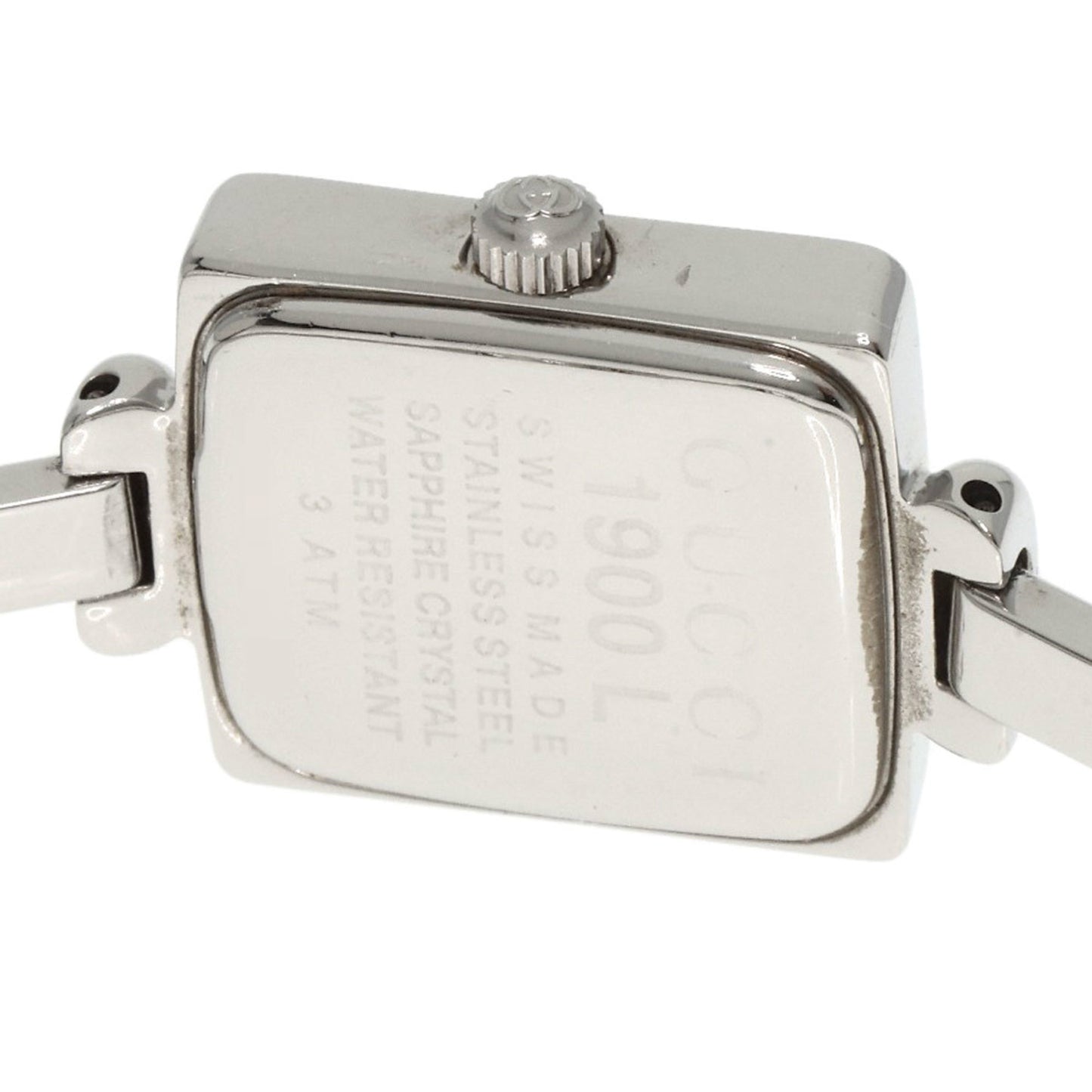 Gucci 1900L Square Face Watch Stainless Steel Ss