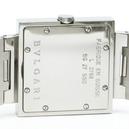Polished Bvlgari Quadrato Stainless Steel Quartz