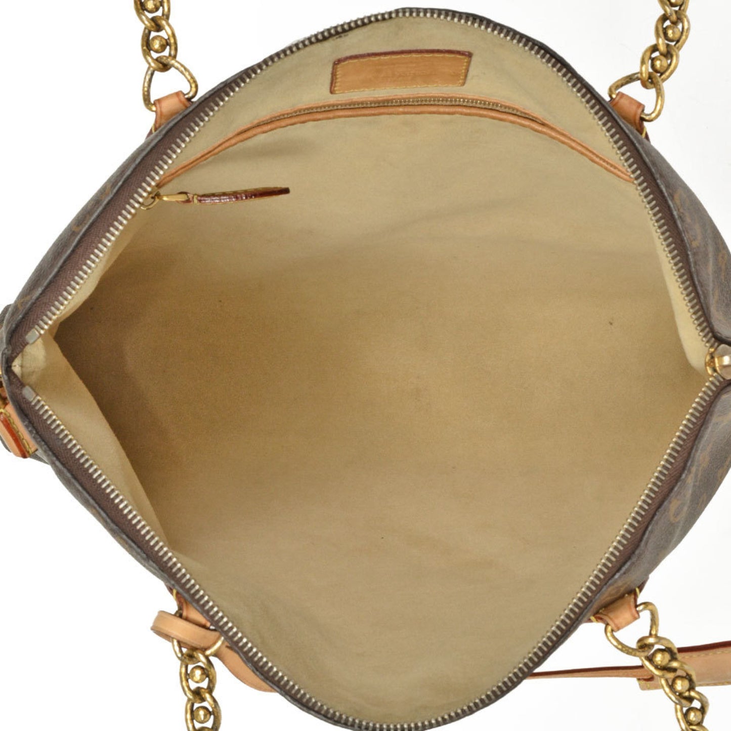 Louis Vuitton Louis Vuitton Lockit Chain Handbag Monogram Canvas M40989 Brown Du2153