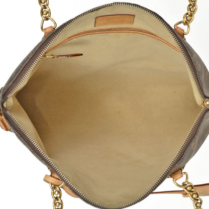 Louis Vuitton Louis Vuitton Lockit Chain Handbag Monogram Canvas M40989 Brown Du2153