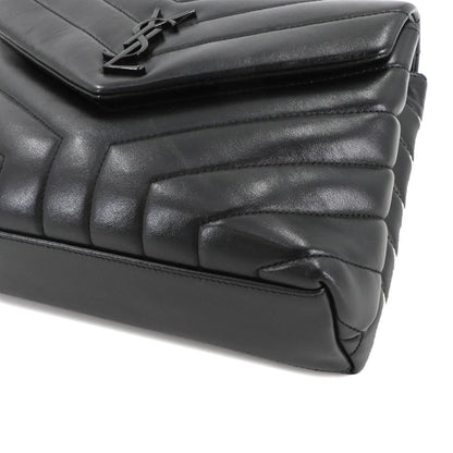 Saint Laurent Loulou Small Chain Shoulder Bag In Black Leather