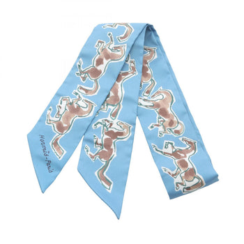 Hermes Herms Chevaux En Liberte Twilly Silk Scarf