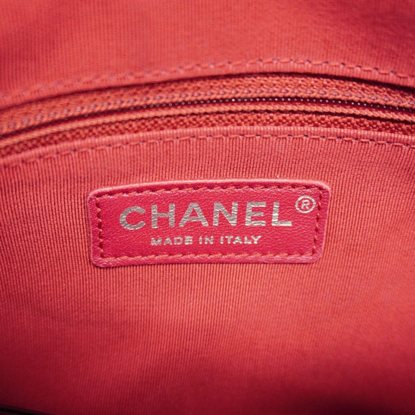 Chanel Shoulder Bag Chain Gabriel Lambskin Beige Black Gold