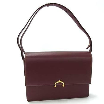Cartier Must Line Shoulder Bag In Bordeaux Leather