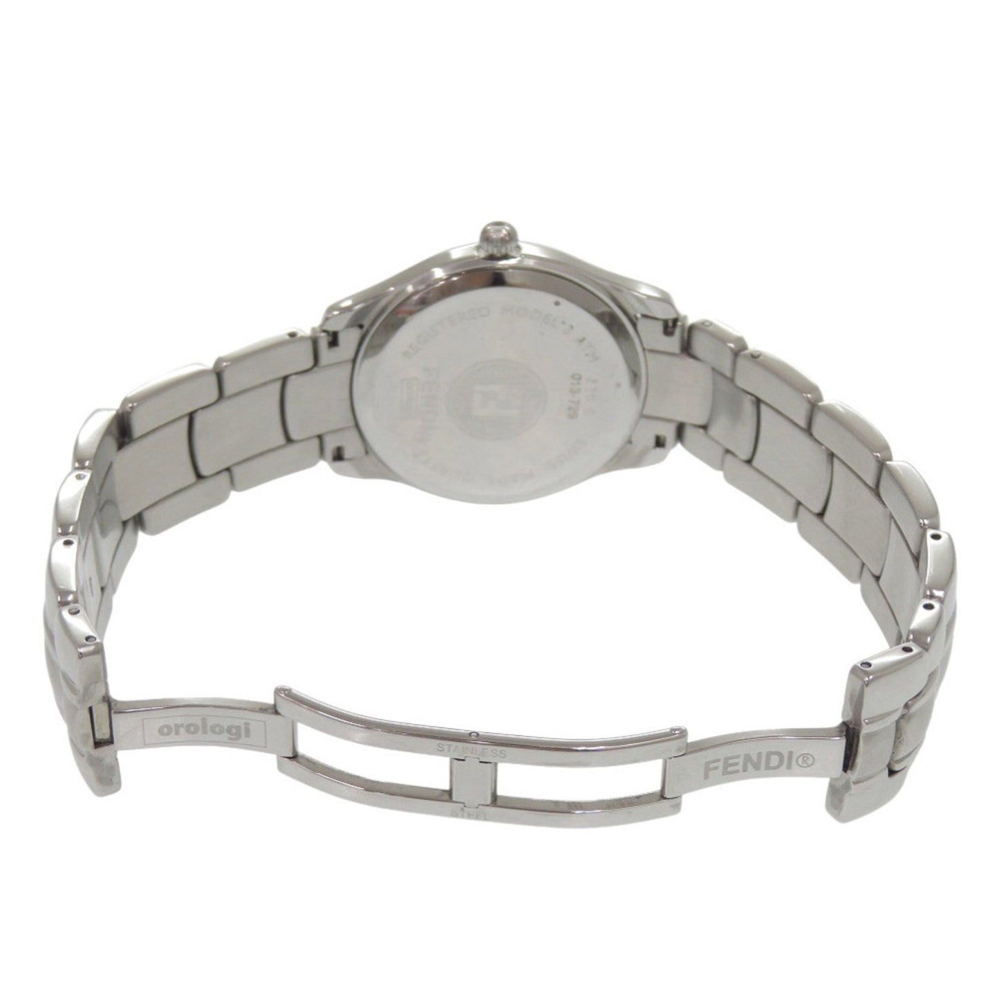 Fendi 210G Stainless Steel Black Dial Silver Quartz Watch 1818 Fendi