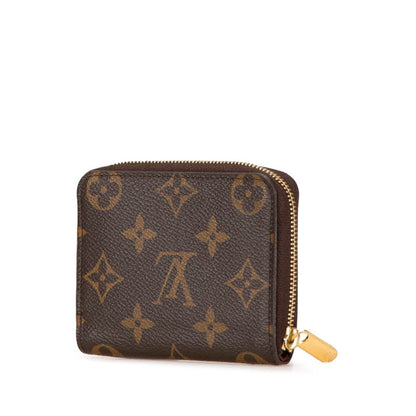 Louis Vuitton Monogram Zippy Coin Purse Case M60067 Brown Pvc Leather