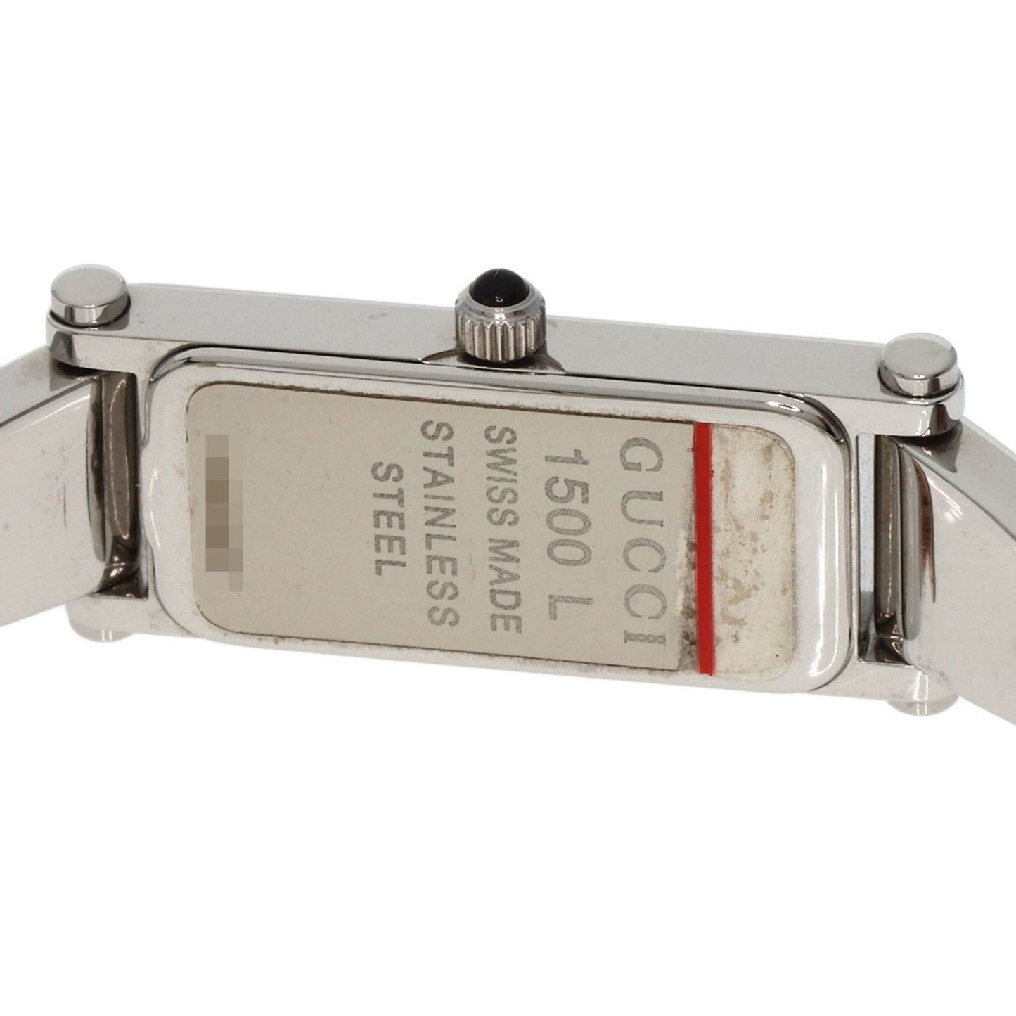 Gucci 1500L Square Face Bangle Watch Stainless Steel Ss