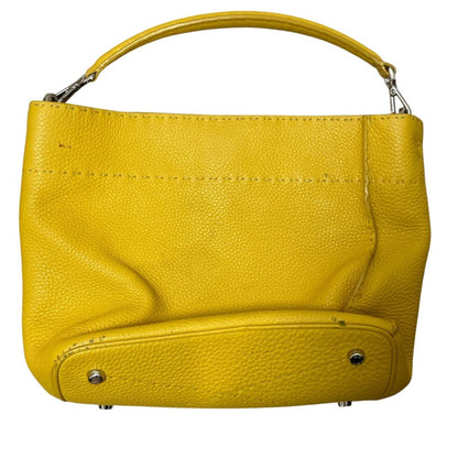 Fendi Selleria Leather 2-Way Shoulder Bag/Handbag 8Bt218 Yellow