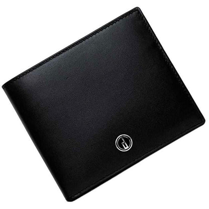 Dunhill Bi-Fold Wallet Black Ll3070A Ec-20092 Leather Dunhill Billfold Compact