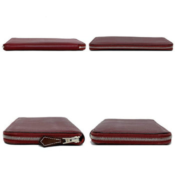 Hermes Long Wallet Azap Bordeaux Rouge Glenat Silk In Leather Epson Hermes Round