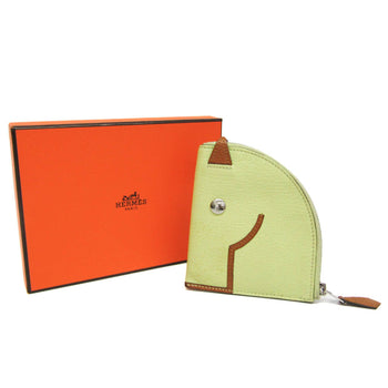 Hermes Paddock Women'S Chevre Leather Coin Purse/Coin Case Brown