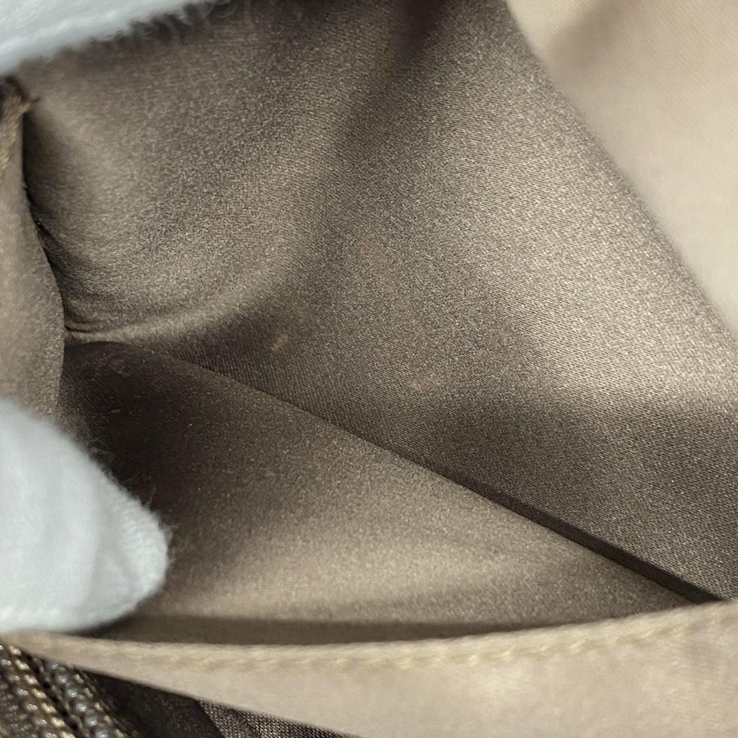 Salvatore Ferragamo Gancini Mohair Brown Handbag