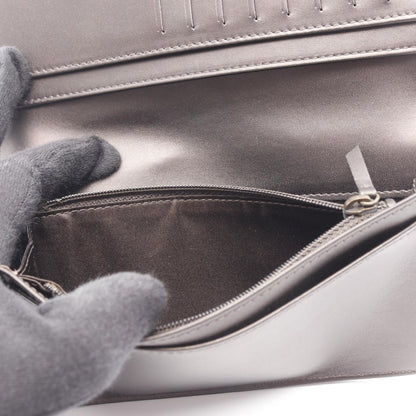 Chanel Matelasse Bi-Fold Long Wallet In Calfskin Leather