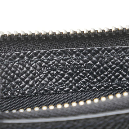 Burberry Logo Fragment Case Card Black Leather