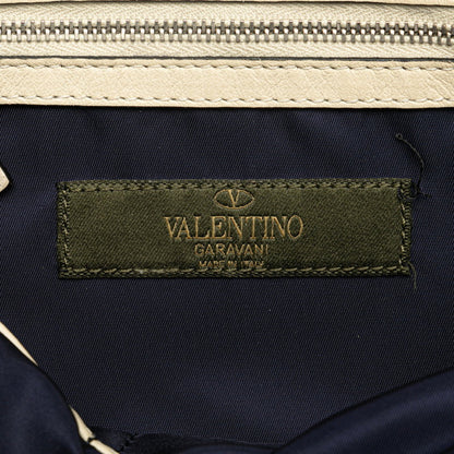 Valentino Camouflage Studded Shoulder Bag Navy Black Nylon