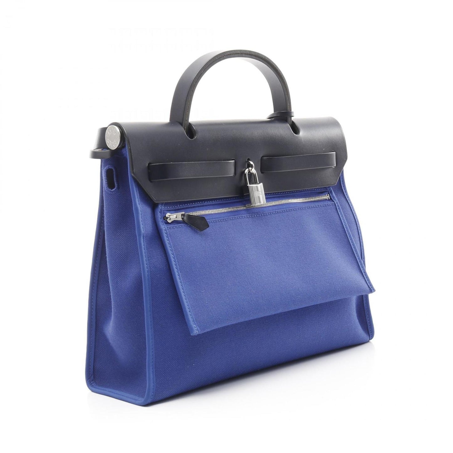 Hermes Hermes Airbag Zip Pm Handbag Canvas Leather Toile Military Vache Hunter