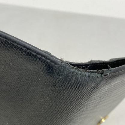 Chanel Coco Button Leather Long Wallet Black