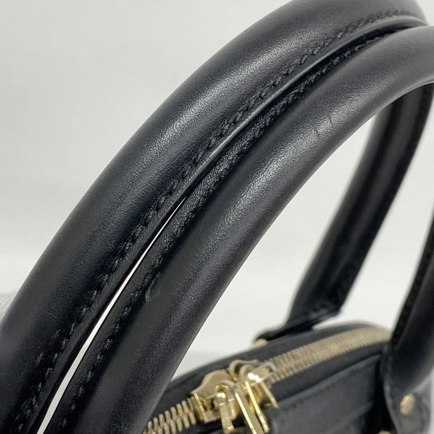 Gucci Micro Guccissima Handbag 449663 Leather Black Champagne