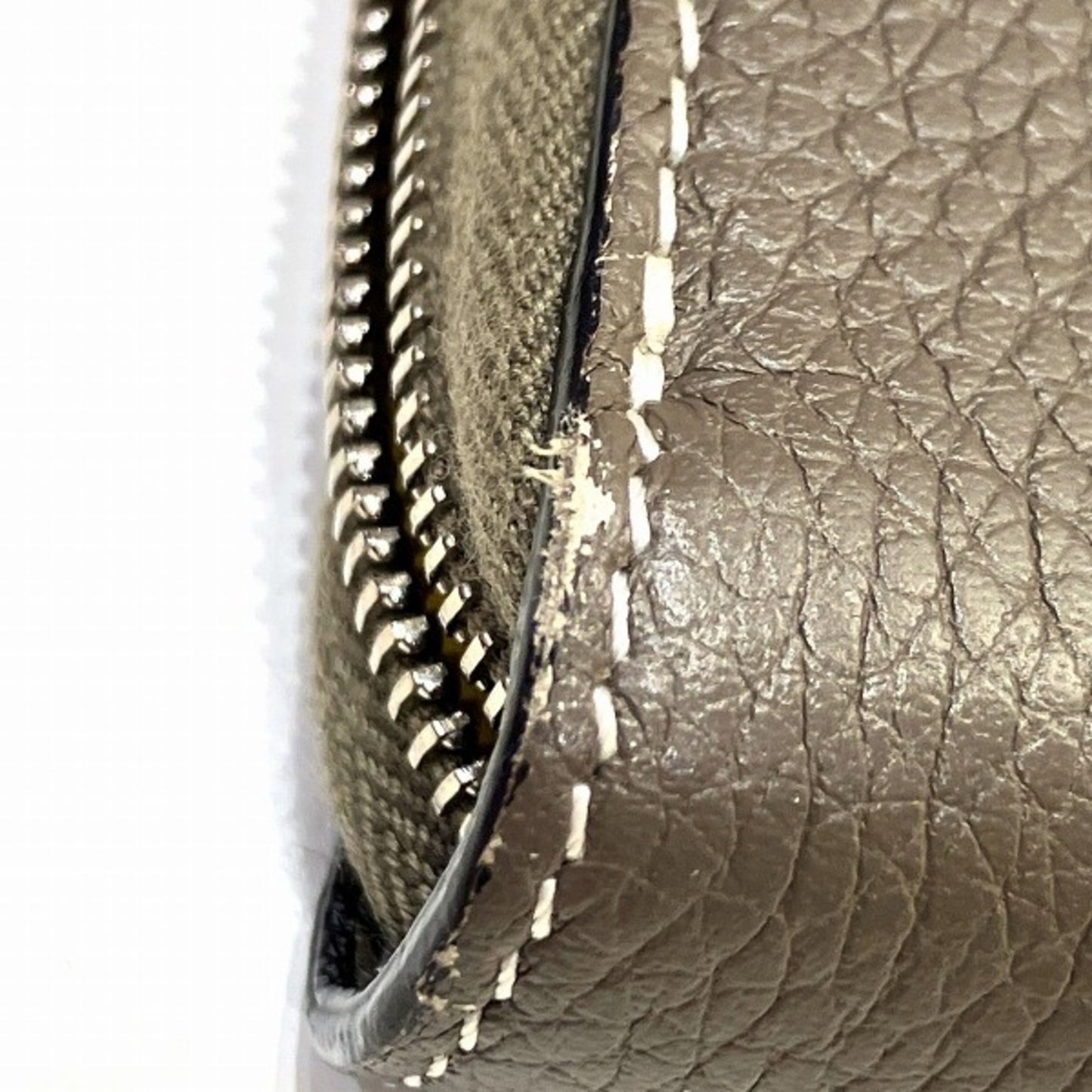 Celine Leather Dark Grey Round Long Wallet