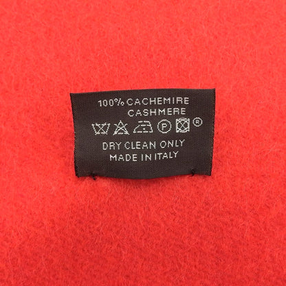 Hermes 100% Cashmere Stole/Scarf/Shawl With Logo Embroidery And Fringe