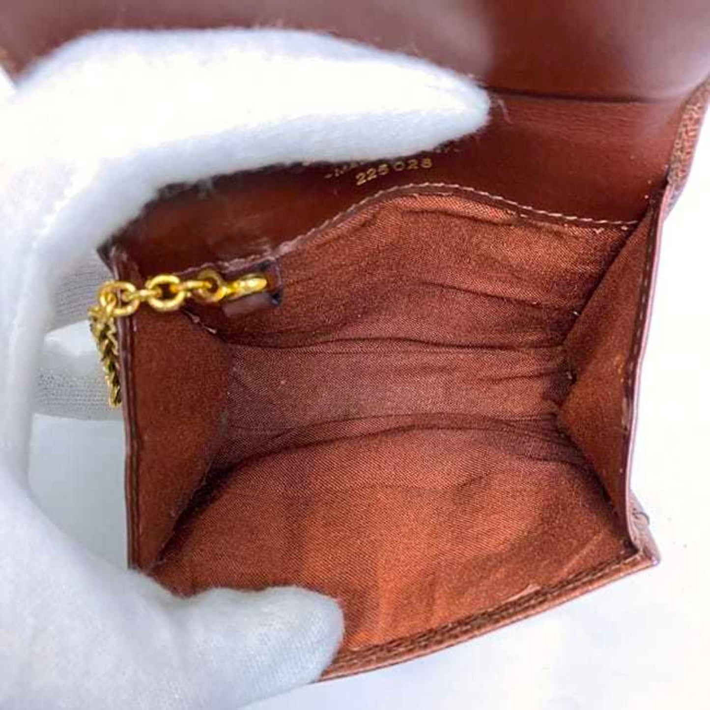 Salvatore Ferragamo Pouch Ec-22167 Brown Coin Case Leather 225028 Purse