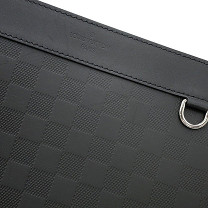 Louis Vuitton Clutch Bag Damier Infini Stand Pouch N60450 Louis Vuitton Black Second