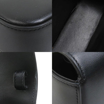 Celine Triomphe Mini Claude Shoulder Bag In Black Leather