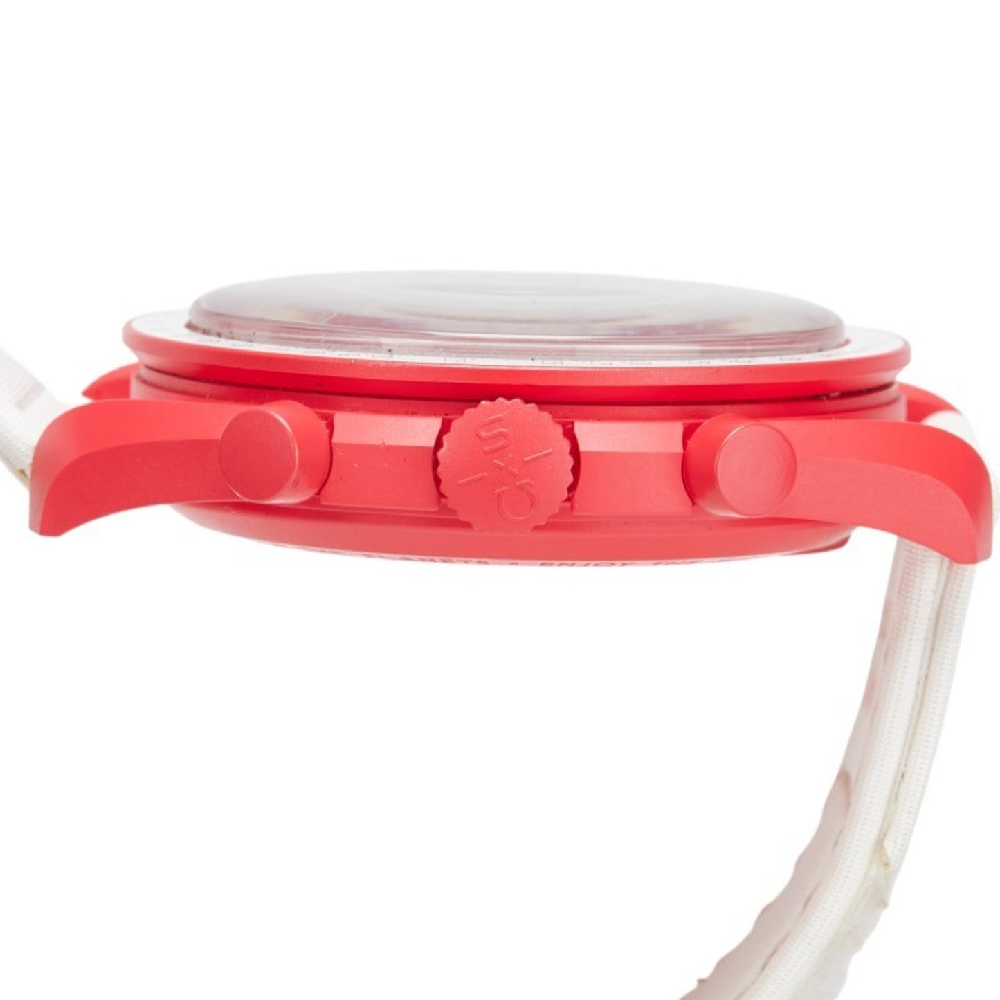 Omega X Swatch Moonswatch Mission To Mars Watch So33R100 Quartz White Dial Ceramic Nylon