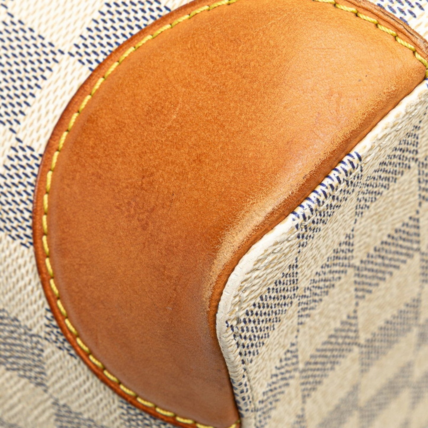 Louis Vuitton Damier Azur Hampstead Mm Shoulder Bag Tote N51206 White Leather