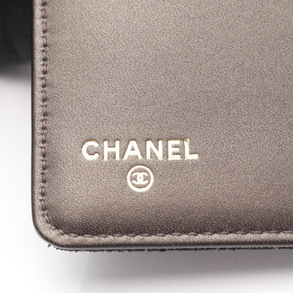 Chanel Matelasse Bi-Fold Long Wallet In Calfskin Leather